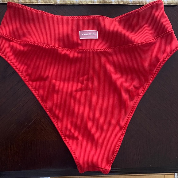 Fabletics High-Waisted Cross Over Swim Bottom - Picture 2 of 2